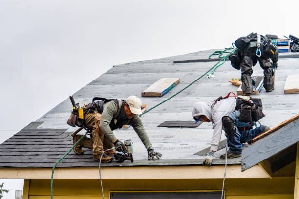 Professional Roofing technician working in Amberson, PA